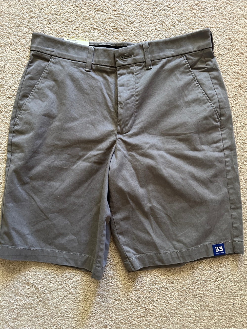Apt. 9 Men's Gray Flat Front Shorts 33 waist